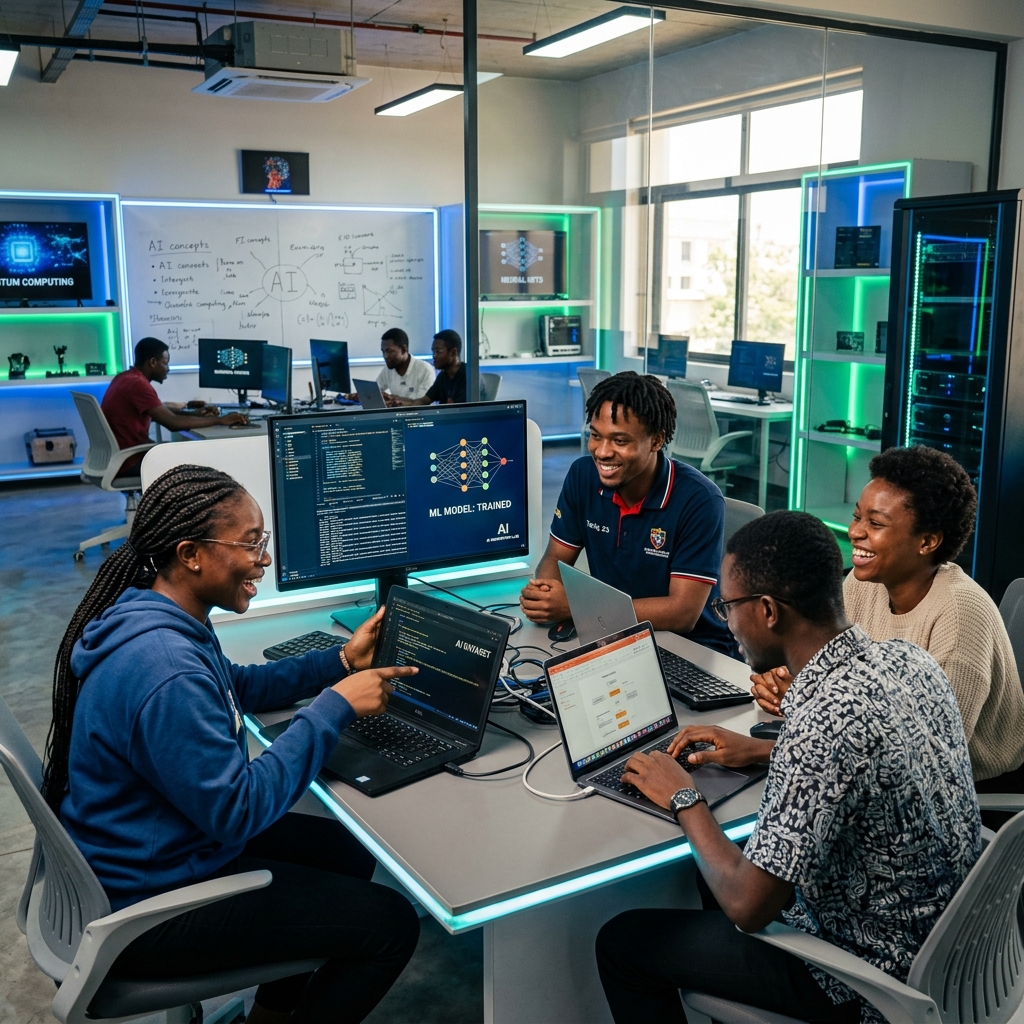 RUST students in a modern laboratory